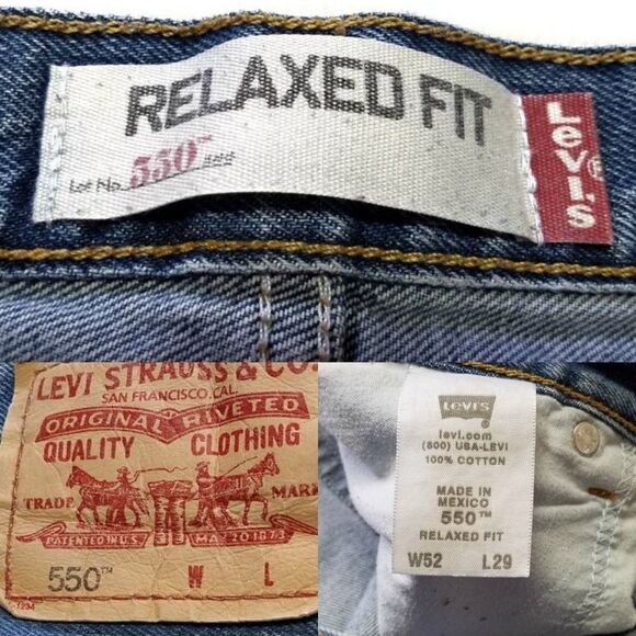 LEVI'S 550 Vintage Relaxed Fit Straight Leg Jeans - Picture 8 of 8